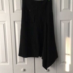 𝅺peace Of Cloth Black Asymmetrical Skirt Outside Hanging Pocket Avant-Garde